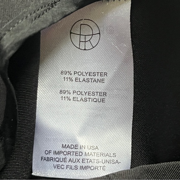 The Row Trousers Black Pants Business Casual Slacks Stretch Crepe Straight Sz 4 - Picture 4 of 15